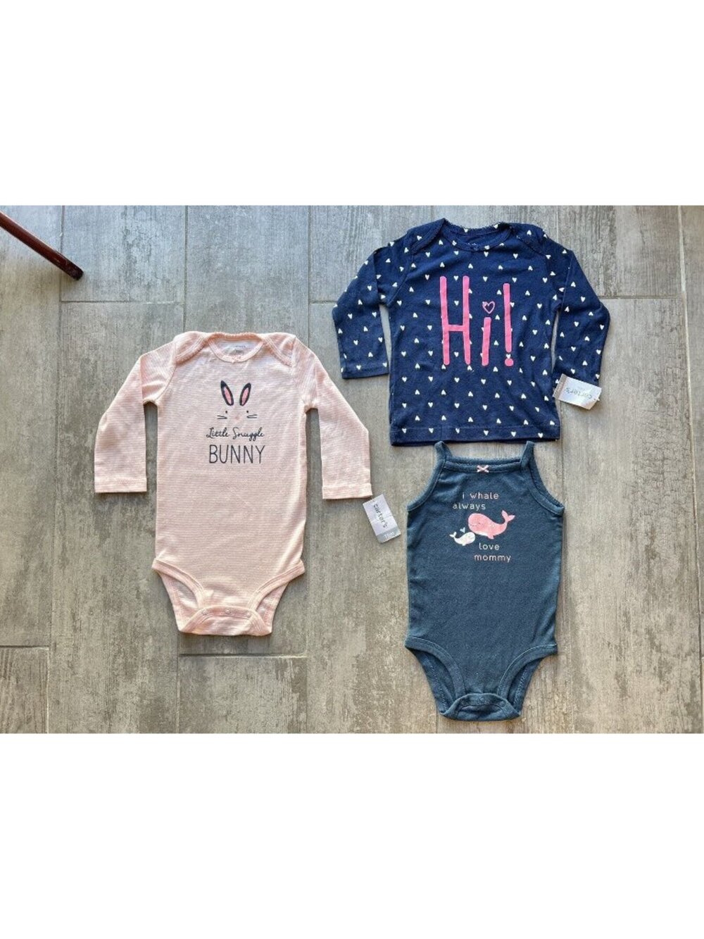 Baby Toddler Girl 3 Piece Set NEW Sleeveless Long Sleeve Bodysuit & Tee 18M Cute